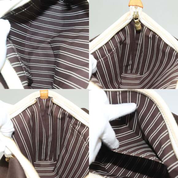 LOUIS VUITTON Antigua Cabas PM Tote Bag White Brown M40036 - Picture 12 of 13